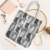 Aloha Hawaii Vintage Kahili Pa'a Lima Tote Bag Palaka Print Hinahina
