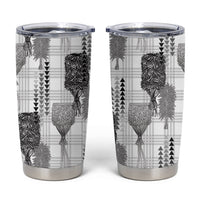 Aloha Hawaii Vintage Kahili Pa'a Lima Tumbler Cup Palaka Print Hinahina