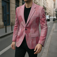 Aloha Hawaii Vintage Kahili Pa'a Lima Blazer Palaka Print Berry Pink