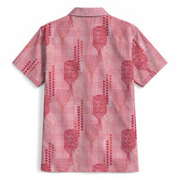 Aloha Hawaii Vintage Kahili Pa'a Lima Hawaiian Shirt Palaka Print Berry Pink LT7 - Polynesian Pride