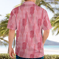 Aloha Hawaii Vintage Kahili Pa'a Lima Hawaiian Shirt Palaka Print Berry Pink LT7 - Polynesian Pride