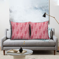Aloha Hawaii Vintage Kahili Pa'a Lima Pillow Cover Palaka Print Berry Pink