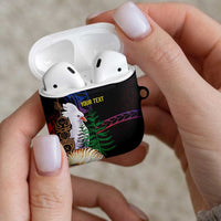 New Caledonia Kanaky Personalized AirPods Case Kagu Bird Emblem - Polynesian Pride