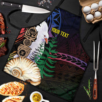 New Caledonia Kanaky Personalized Apron Kagu Bird Emblem - Polynesian Pride