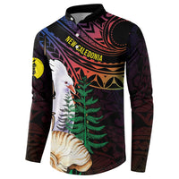 New Caledonia Kanaky Personalized Button Sweatshirt Kagu Bird Emblem - Polynesian Pride