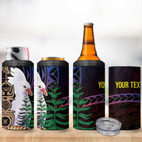 New Caledonia Kanaky Personalized 4 in 1 Can Cooler Tumbler Kagu Bird Emblem - Polynesian Pride