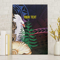 New Caledonia Kanaky Personalized Canvas Wall Art Kagu Bird Emblem - Polynesian Pride