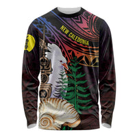 New Caledonia Kanaky Personalized Long Sleeve Shirt Kagu Bird Emblem - Polynesian Pride