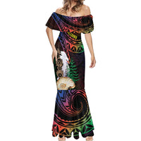 New Caledonia Kanaky Personalized Mermaid Dress Kagu Bird Emblem - Polynesian Pride