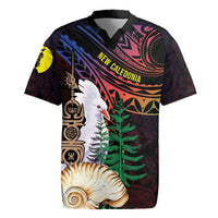 New Caledonia Kanaky Personalized Rugby Jersey Kagu Bird Emblem - Polynesian Pride