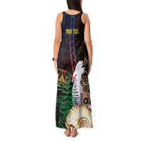 New Caledonia Kanaky Personalized Tank Maxi Dress Kagu Bird Emblem - Polynesian Pride