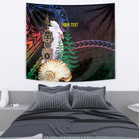 New Caledonia Kanaky Personalized Tapestry Kagu Bird Emblem - Polynesian Pride