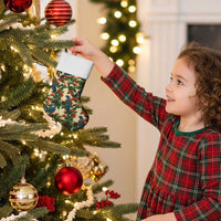 New Zealand Christmas Stocking Romantic Tui Birds on Pohutukawa - Ivory - Polynesian Pride