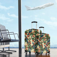 New Zealand Christmas Luggage Cover Romantic Tui Birds on Pohutukawa - Ivory - Polynesian Pride