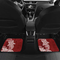 Polynesian Car Mats Tropical Santa - Plumeria Red Vintage