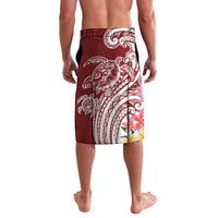 Aloha Hawaii Island Personalized Lavalava Crimson Dreamy Turtle
