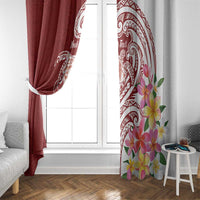 Aloha Hawaii Island Personalized Window Curtain Crimson Dreamy Turtle