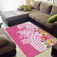 Aloha Maui Island Personalized Area Rug Rose Dreamy Turtle