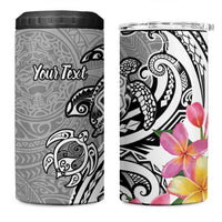 Aloha Kahoolawe Island Personalized 4 in 1 Can Cooler Tumbler Ashen Dreamy Turtle