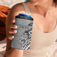 Aloha Kahoolawe Island Personalized 4 in 1 Can Cooler Tumbler Ashen Dreamy Turtle