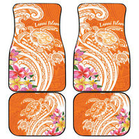 Aloha Lanai Island Personalized Car Mats Orange Dreamy Turtle