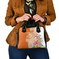 Aloha Lanai Island Personalized Shoulder Handbag Orange Dreamy Turtle