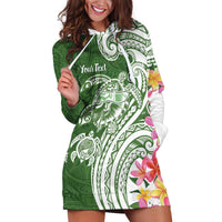 Aloha Molokai Island Personalized Hoodie Dress Sage Dreamy Turtle