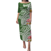 Aloha Molokai Island Personalized Puletasi Sage Dreamy Turtle