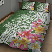 Aloha Molokai Island Personalized Quilt Bed Set Sage Dreamy Turtle
