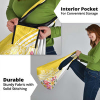 Aloha Oahu Island Personalized Grocery Bag Yellow Dreamy Turtle