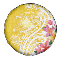 Aloha Oahu Island Personalized Spare Tire Cover Yellow Dreamy Turtle
