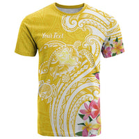 Aloha Oahu Island Personalized T Shirt Yellow Dreamy Turtle