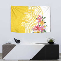 Aloha Oahu Island Personalized Tapestry Yellow Dreamy Turtle
