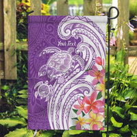 Aloha Kauai Island Personalized Garden Flag Lilac Dreamy Turtle