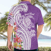 Aloha Kauai Island Personalized Hawaiian Shirt Lilac Dreamy Turtle