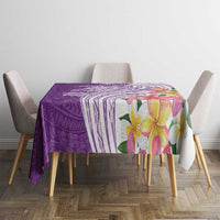 Aloha Kauai Island Personalized Tablecloth Lilac Dreamy Turtle