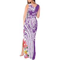 Aloha Kauai Island Personalized Tank Maxi Dress Lilac Dreamy Turtle