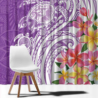 Aloha Kauai Island Personalized Window Curtain Lilac Dreamy Turtle