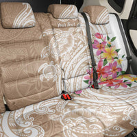 Aloha Ni’ihau Island Personalized Back Car Seat Cover Beige Dreamy Turtle