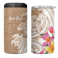 Aloha Ni’ihau Island Personalized 4 in 1 Can Cooler Tumbler Beige Dreamy Turtle