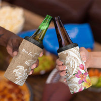 Aloha Ni’ihau Island Personalized 4 in 1 Can Cooler Tumbler Beige Dreamy Turtle