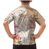 Aloha Ni’ihau Island Personalized Family Matching Mermaid Dress and Hawaiian Shirt Beige Dreamy Turtle