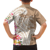 Aloha Niihau Island Personalized Family Matching Short Sleeve Bodycon Dress and Hawaiian Shirt Beige Dreamy Turtle LT7 - Polynesian Pride