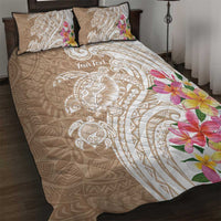 Aloha Ni’ihau Island Personalized Quilt Bed Set Beige Dreamy Turtle