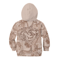 Hawaii Father's Day Vintage Lei Kid Hoodie Hauoli la Makuakane - Beige LT7