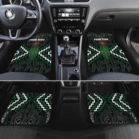 Maori Taiaha Pounamu Whakairo Personalized Car Mats Jade Poutama Motifs