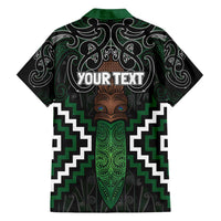 Maori Taiaha Pounamu Whakairo Personalized Family Matching Summer Maxi Dress and Hawaiian Shirt Jade Poutama Motifs