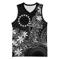Black Kuki Airani Tapakau Basketball Jersey Tribal Anchor Mix Tiare