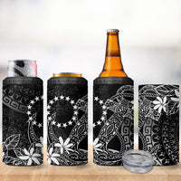 Black Kuki Airani Tapakau 4 in 1 Can Cooler Tumbler Tribal Anchor Mix Tiare