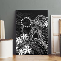 Black Kuki Airani Tapakau Canvas Wall Art Tribal Anchor Mix Tiare